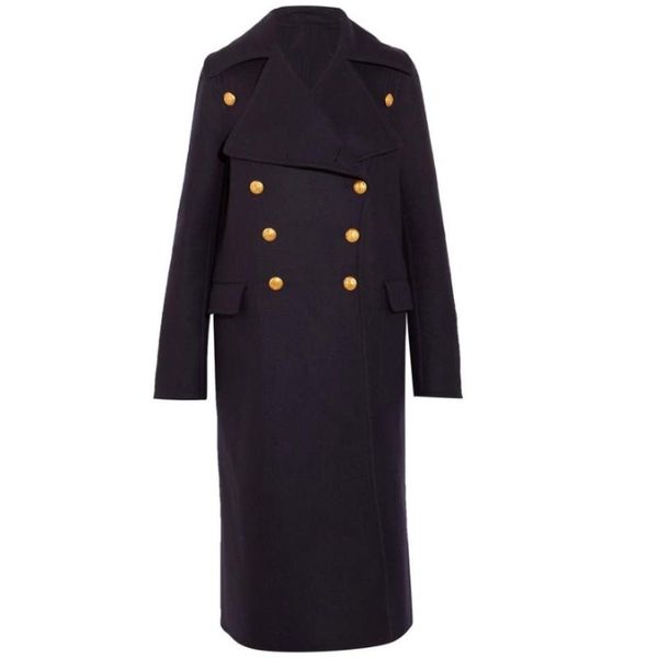 women's wool & blends fashion military style woolen women coat turn down collar warm winter jackets double-breasted long, Black
women's wool & blends fashion military style woolen women coat turn down collar warm winter jackets double-breasted long, Black