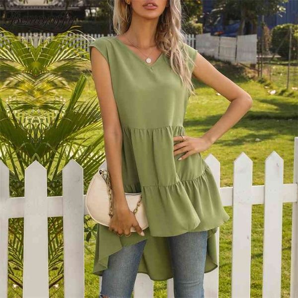 v-neck solid pleated high low blouses women fashion summer sleeveless female loose casual long blouse 210510, White
v-neck solid pleated high low blouses women fashion summer sleeveless female loose casual long blouse 210510, White