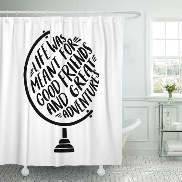 shower curtains inspirational globe and life was meant for good friends curtain waterproof fabric 60 x 72 inches set with hooks
shower curtains inspirational globe and life was meant for good friends curtain waterproof fabric 60 x 72 inches set with hooks