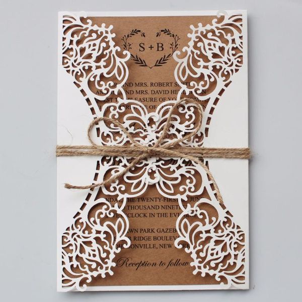 greeting cards vintage wedding invitation white laser cutting customized invitations with envelope - set of 50
greeting cards vintage wedding invitation white laser cutting customized invitations with envelope - set of 50