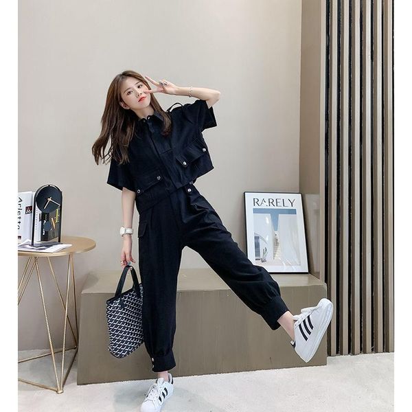women 2021 spring summer fashion two-piece sets female solid color short ladies high waist loose harem pants suits k54 women's two pie, White
women 2021 spring summer fashion two-piece sets female solid color short ladies high waist loose harem pants suits k54 women's two pie, White