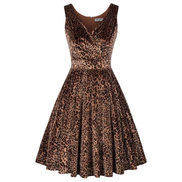 women velvet dress leopard printed sleeveless surplice v-neck knee length slim elegant formal party flared a-line dresses casual, Black;gray
women velvet dress leopard printed sleeveless surplice v-neck knee length slim elegant formal party flared a-line dresses casual, Black;gray