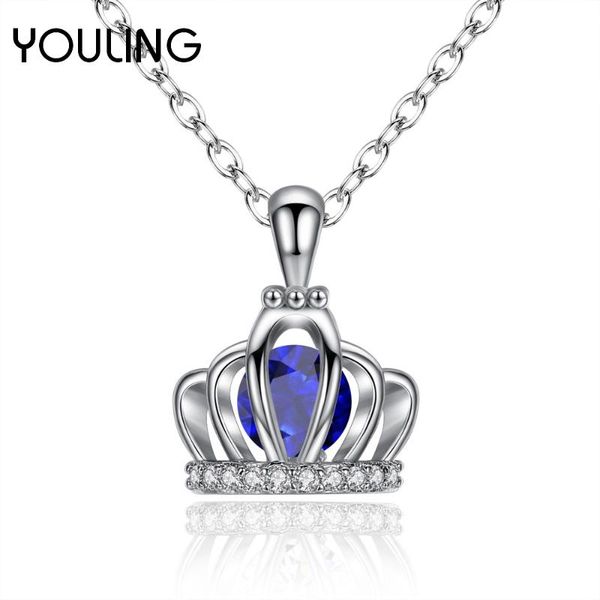 crown pendant necklace simple hollow inlaid korean version with o-chain for women trendy female clavicle chai necklaces, Silver
crown pendant necklace simple hollow inlaid korean version with o-chain for women trendy female clavicle chai necklaces, Silver