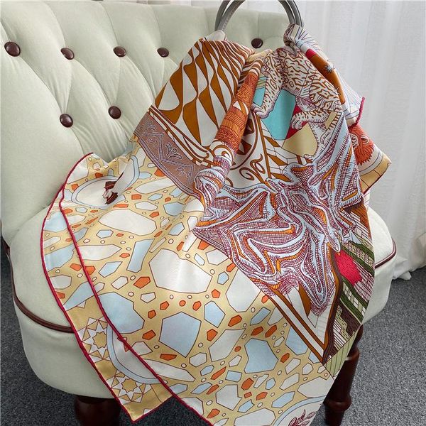 scarves twill 100% natural silk scarf square for women print bufanda mujer real big pure bandana foulard femme 135x135cm, Blue;gray
scarves twill 100% natural silk scarf square for women print bufanda mujer real big pure bandana foulard femme 135x135cm, Blue;gray
