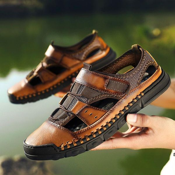 sandals summer men leather beach outdoor comfortable soft footwear rubber shoes 2021 big size 46, Black
sandals summer men leather beach outdoor comfortable soft footwear rubber shoes 2021 big size 46, Black