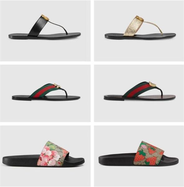 slide sandal designer shoes luxury slides summer fashion wide flat slipper women men sandals size 35-45, Black