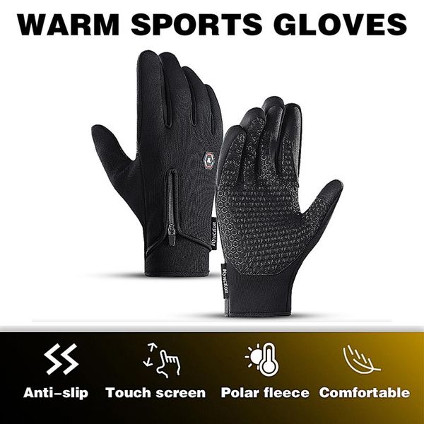 men women sport winter cycling gloves three fingers touch-screen fleece windproof waterproof warm outdoors bicycles, Black
men women sport winter cycling gloves three fingers touch-screen fleece windproof waterproof warm outdoors bicycles, Black