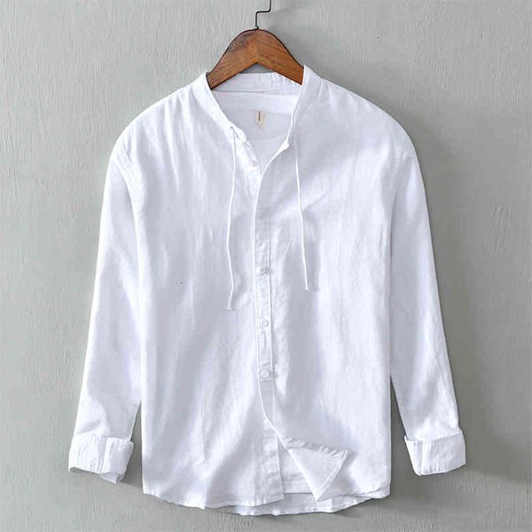 men's t-shirts unique design brand cotton and linen white long-sleeved casual shirts for men stand collar solid shirt mens camisa t6tq, White;black
men's t-shirts unique design brand cotton and linen white long-sleeved casual shirts for men stand collar solid shirt mens camisa t6tq, White;black
