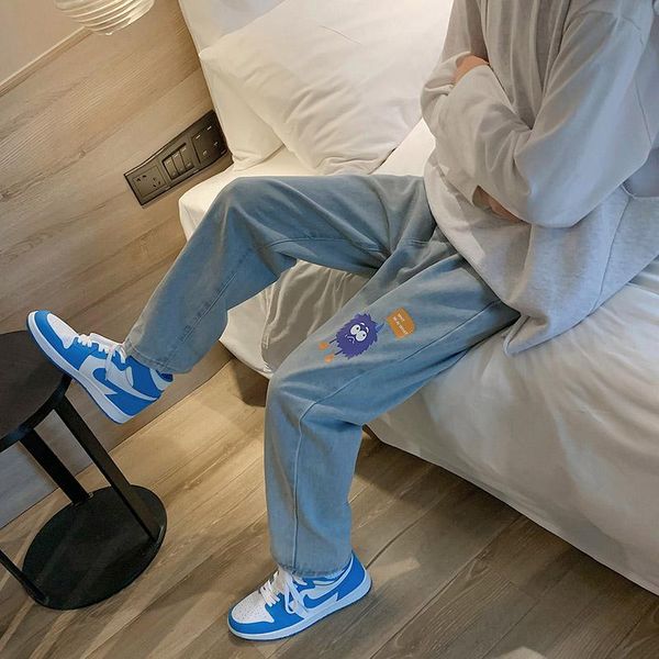 men's jeans 9 cent men loose large casual spring and autumn 2021 wide leg straight pants summer thin fashion, Blue
men's jeans 9 cent men loose large casual spring and autumn 2021 wide leg straight pants summer thin fashion, Blue