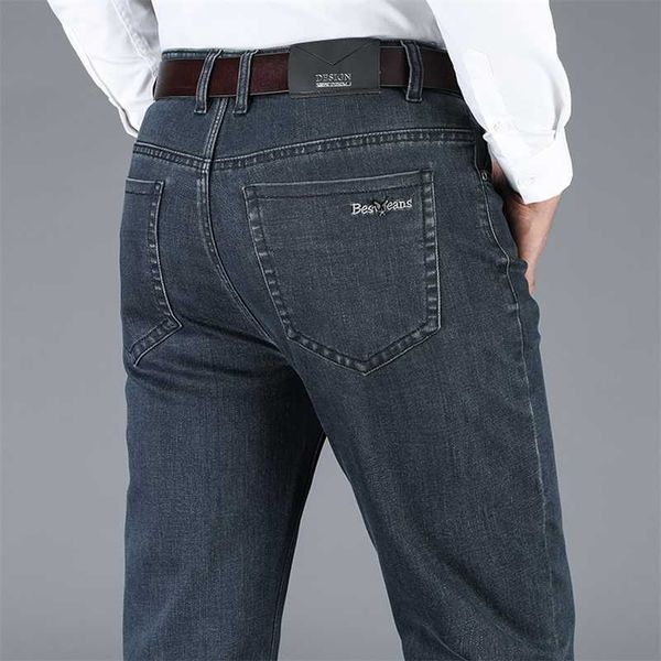autumn winter men's stretch jeans business casual classic style trousers black gray straight denim pants male brand 211120, Blue
autumn winter men's stretch jeans business casual classic style trousers black gray straight denim pants male brand 211120, Blue