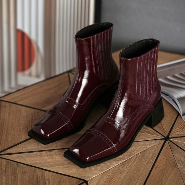 women short boots genuine leather square toe ankle boots ladies fashion cool womens shoes winter footwear size 34-39, Black
women short boots genuine leather square toe ankle boots ladies fashion cool womens shoes winter footwear size 34-39, Black