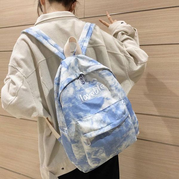backpack tie-dye canvas hit color luxury soft korean version travel capacity waterproof bag for women
backpack tie-dye canvas hit color luxury soft korean version travel capacity waterproof bag for women