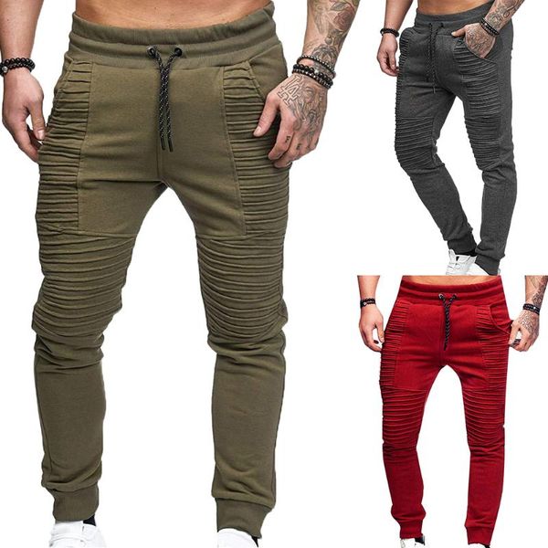 men's pants men jogging fitness bodybuilding outdoor regular fashion drawstring elastic waist sport pleated trousers, Black
men's pants men jogging fitness bodybuilding outdoor regular fashion drawstring elastic waist sport pleated trousers, Black