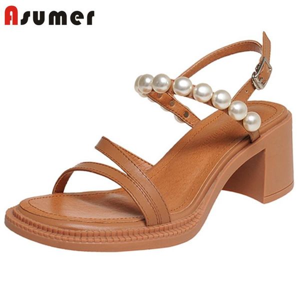 dress shoes asumer 2021 fashion casual ladies genuine leather sandals buckle pearl thick high heels women black
dress shoes asumer 2021 fashion casual ladies genuine leather sandals buckle pearl thick high heels women black
