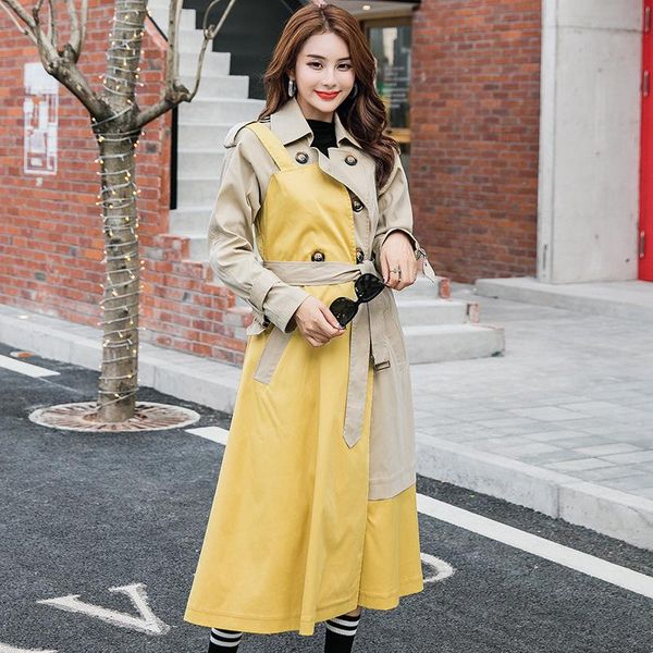 women's trench coats fashion women thin coat turn-down collar double breasted patchwork spell color slim plus size wind m73, Tan;black
women's trench coats fashion women thin coat turn-down collar double breasted patchwork spell color slim plus size wind m73, Tan;black