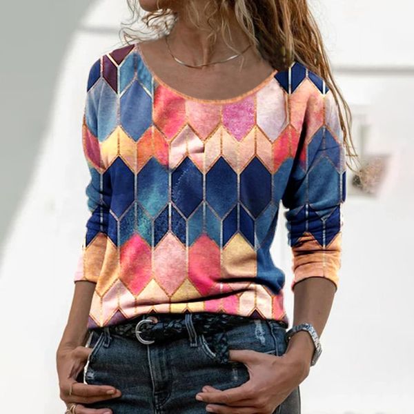 2021 3xl geometric printed women t-shirt vintage casual ladies tshirts long sleeve o neck plus size t shirt, White
2021 3xl geometric printed women t-shirt vintage casual ladies tshirts long sleeve o neck plus size t shirt, White