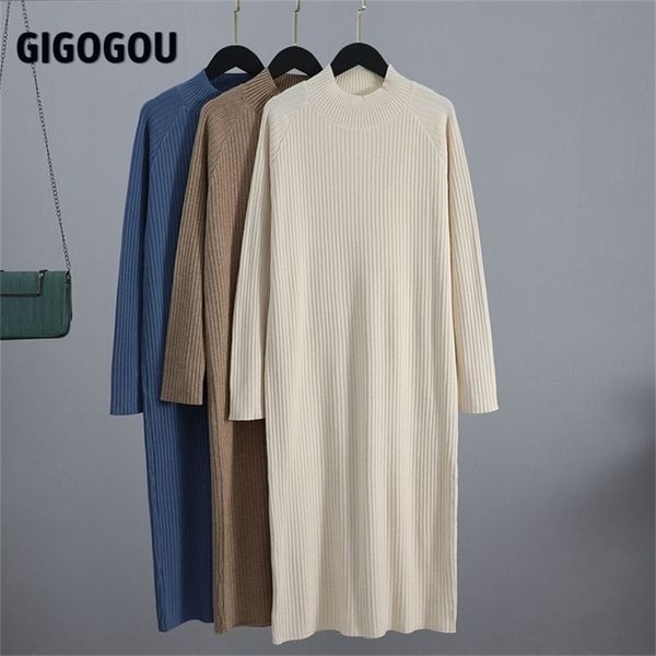 gigogou oversized long straight women maxi dress autumn winter turtleneck thick warm sweater dresses pullover robe d ete femme 211109, Black;gray
gigogou oversized long straight women maxi dress autumn winter turtleneck thick warm sweater dresses pullover robe d ete femme 211109, Black;gray