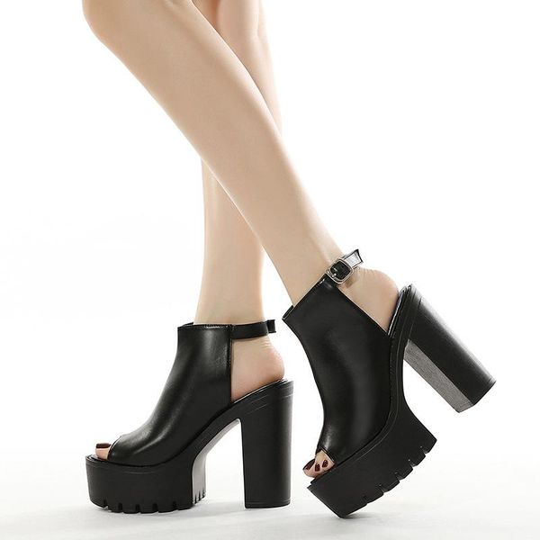 sandals 2021 fish mouth thick heel high one-button roman platform black large size 35-42
sandals 2021 fish mouth thick heel high one-button roman platform black large size 35-42