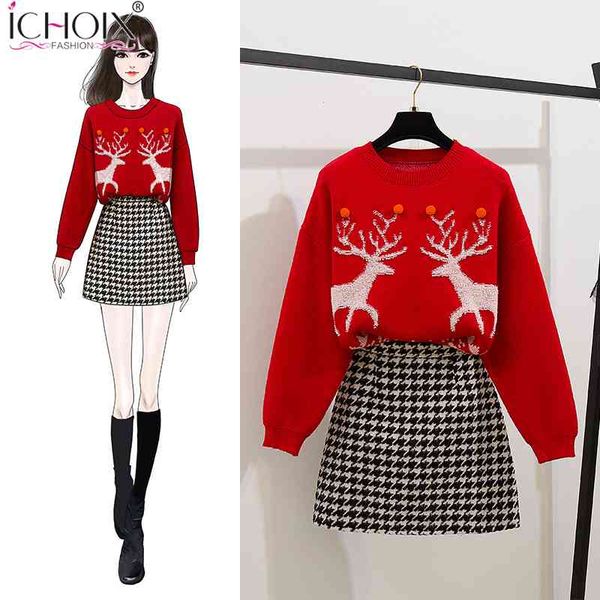two piece dress christmas ichoix set of two female winter pieces red+ thin plaid wool dress suit trend 2 piece women's clothes ot1o, White
two piece dress christmas ichoix set of two female winter pieces red+ thin plaid wool dress suit trend 2 piece women's clothes ot1o, White