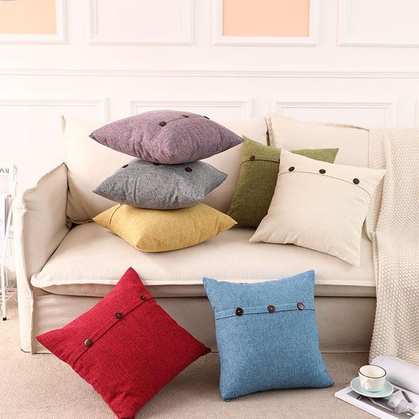 pillow cotton linen button cover plain light luxury double needle coconut sofa cushion
pillow cotton linen button cover plain light luxury double needle coconut sofa cushion