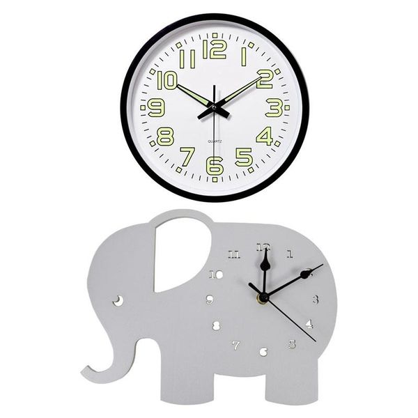 wall clocks 2 pcs clock: 1 12 inch / 30cm luminous clock silent with night light & mute wooden needle wall-clock
wall clocks 2 pcs clock: 1 12 inch / 30cm luminous clock silent with night light & mute wooden needle wall-clock