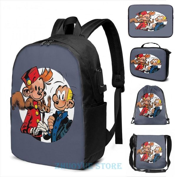 backpack funny graphic print spirou et fantasio usb charge men school bags women bag travel laptop
backpack funny graphic print spirou et fantasio usb charge men school bags women bag travel laptop