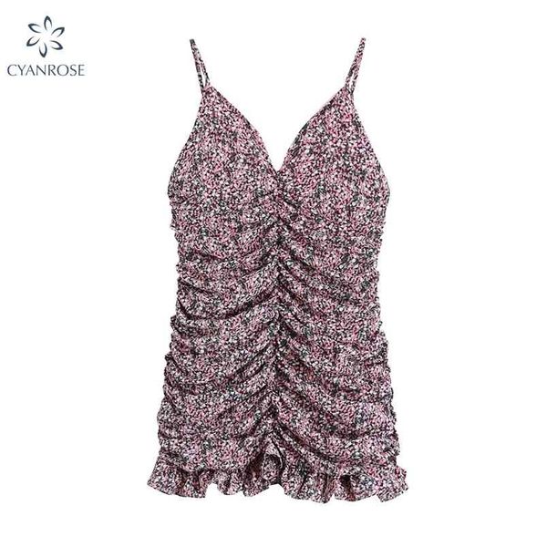 summer high waist sleeveless flower printing spaghetti strap mini women dresses ruffle ruched trim beach party lady dress 210515, Black;gray
summer high waist sleeveless flower printing spaghetti strap mini women dresses ruffle ruched trim beach party lady dress 210515, Black;gray