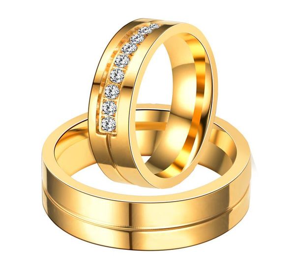 wedding rings soul men 1 pair lover's gold color engagement ring with 9 cz for ladies 6mm simple set male alliance in brasil, Slivery;golden
wedding rings soul men 1 pair lover's gold color engagement ring with 9 cz for ladies 6mm simple set male alliance in brasil, Slivery;golden