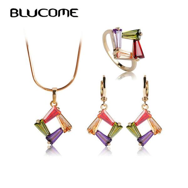 earrings & necklace blucome copper ring set cz zirconia joias rhinestone jewelry sets colares mujer pendientes wedding accessories, Silver
earrings & necklace blucome copper ring set cz zirconia joias rhinestone jewelry sets colares mujer pendientes wedding accessories, Silver