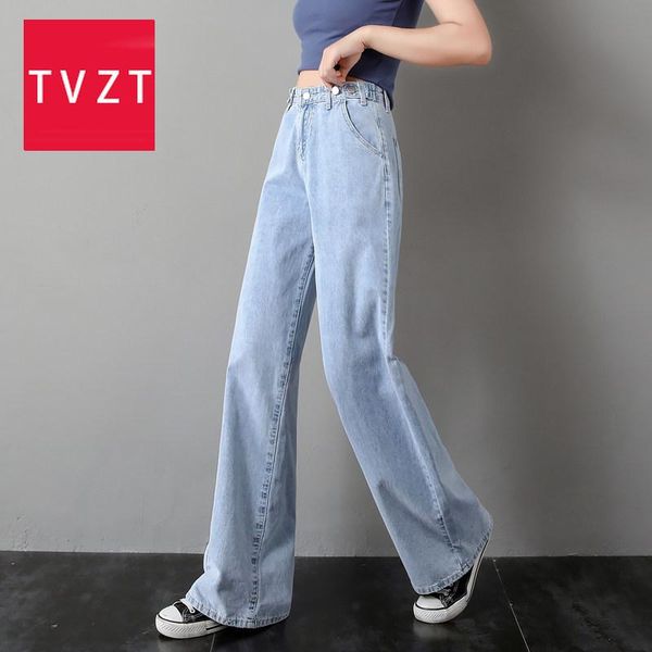 women's jeans tvzt woman 2021 autumn straight denim trousers female cowboy wash high waist women wide leg jean pants, Blue
women's jeans tvzt woman 2021 autumn straight denim trousers female cowboy wash high waist women wide leg jean pants, Blue