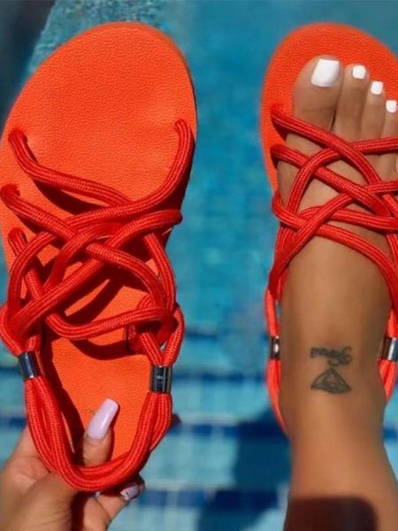 plus size women's sandals 2021 summer flat shoes rope set foot beach women, Black
plus size women's sandals 2021 summer flat shoes rope set foot beach women, Black