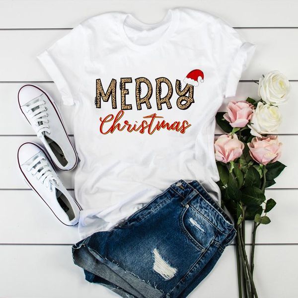 women's t-shirt women year leopard letter 90s clothing cartoon holiday merry christmas ladies graphic print tee tshirt female, White
women's t-shirt women year leopard letter 90s clothing cartoon holiday merry christmas ladies graphic print tee tshirt female, White