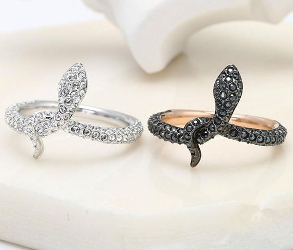 lady simple small snake shaped black rose red crystal ring luxury jewelry woman couple gift cluster rings, Golden;silver
lady simple small snake shaped black rose red crystal ring luxury jewelry woman couple gift cluster rings, Golden;silver