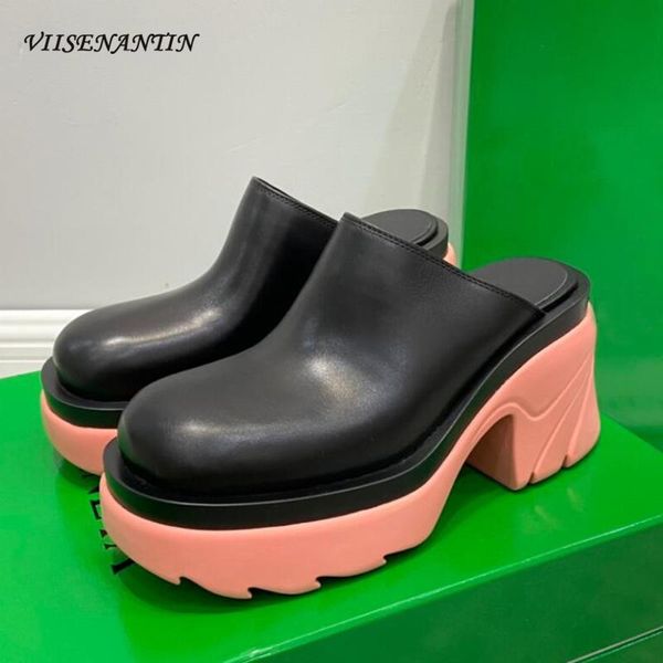 slippers chic lady pink blue green undersole slipper shoe cow leather designer squared heel platform modern slides outdoor, Black
slippers chic lady pink blue green undersole slipper shoe cow leather designer squared heel platform modern slides outdoor, Black