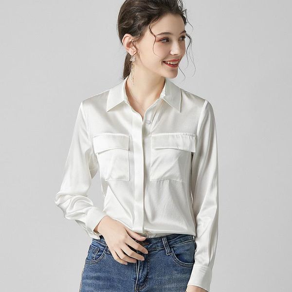 white satin face silk blouse for women long sleeve plus size casual office dress shirts drop women's blouses
white satin face silk blouse for women long sleeve plus size casual office dress shirts drop women's blouses