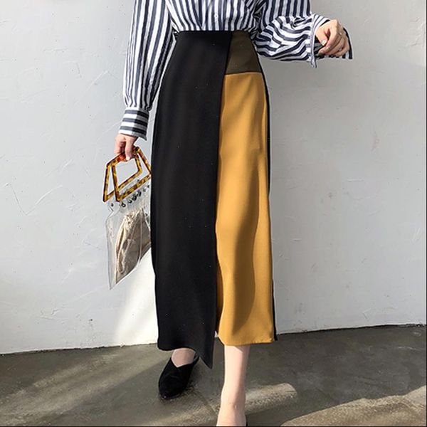 yamdi womens skirt women patchwork female chic irregular a line midi spring autumn high korean slim runway lady, Black
yamdi womens skirt women patchwork female chic irregular a line midi spring autumn high korean slim runway lady, Black