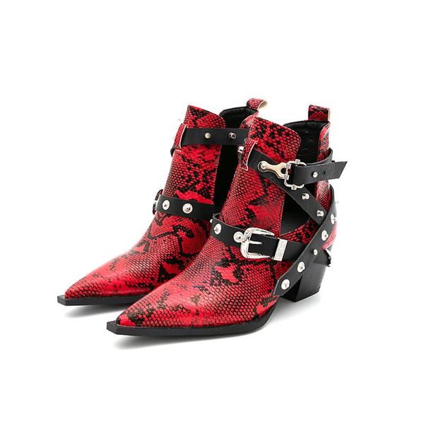 boots spring autumn women shoes retro high heel ankle female block mid heels casual snake botas mujer booties feminina size 43, Black
boots spring autumn women shoes retro high heel ankle female block mid heels casual snake botas mujer booties feminina size 43, Black