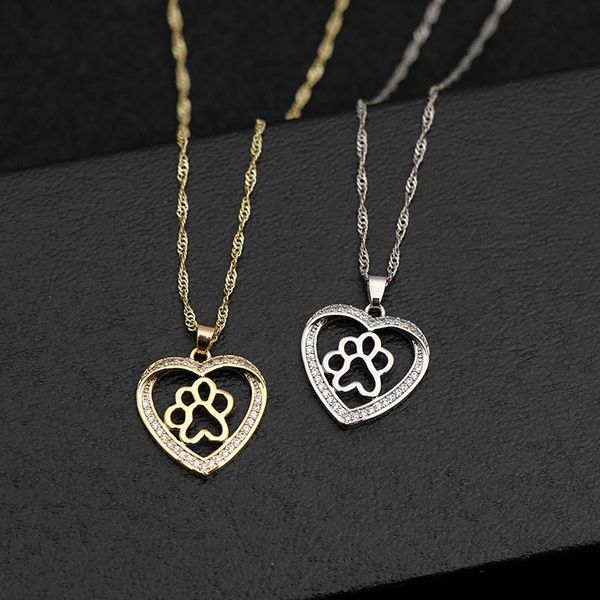 pendant necklaces zhijia brand female necklace heart shape crystal rhinestone animal print jewelry gifts, Silver
pendant necklaces zhijia brand female necklace heart shape crystal rhinestone animal print jewelry gifts, Silver