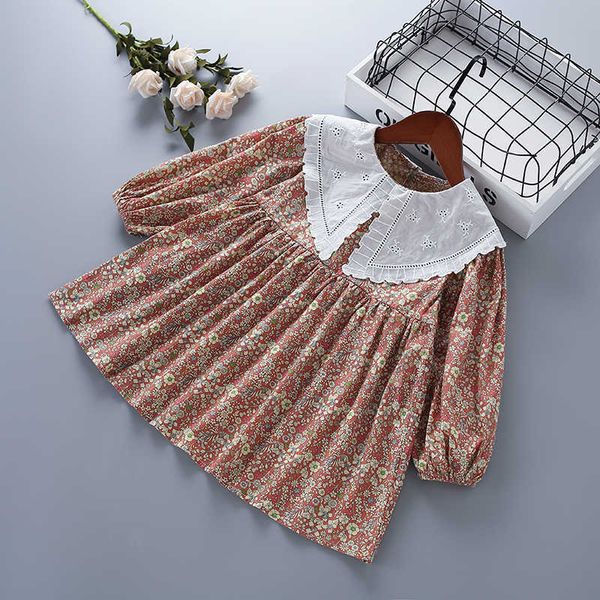3-7 years girl clothes autumn fashion casual lace floral pattern kid children princess dresses 210615, Red;yellow
3-7 years girl clothes autumn fashion casual lace floral pattern kid children princess dresses 210615, Red;yellow