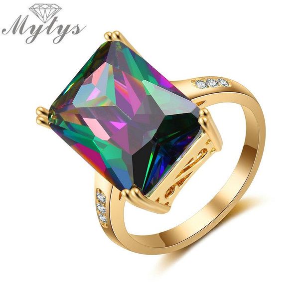 cluster rings mytys square prong setting electroplating colorful cubic zircon ring yellow gold gp fashion for women jewelry gift r1928, Golden;silver
cluster rings mytys square prong setting electroplating colorful cubic zircon ring yellow gold gp fashion for women jewelry gift r1928, Golden;silver