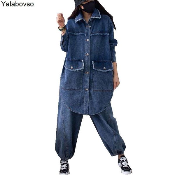 women's tracksuits denim jeans suit 2 piece set tracksuit women 2021 autumn korean style retro loose mid-length shirt + pants all-match, Gray
women's tracksuits denim jeans suit 2 piece set tracksuit women 2021 autumn korean style retro loose mid-length shirt + pants all-match, Gray