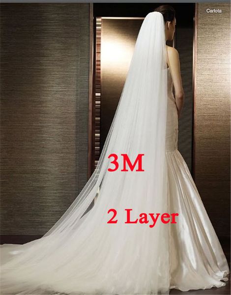 bridal veils white/ivory 3m wedding veil two-layer long bridal head with comb accessories fashion, Black
bridal veils white/ivory 3m wedding veil two-layer long bridal head with comb accessories fashion, Black