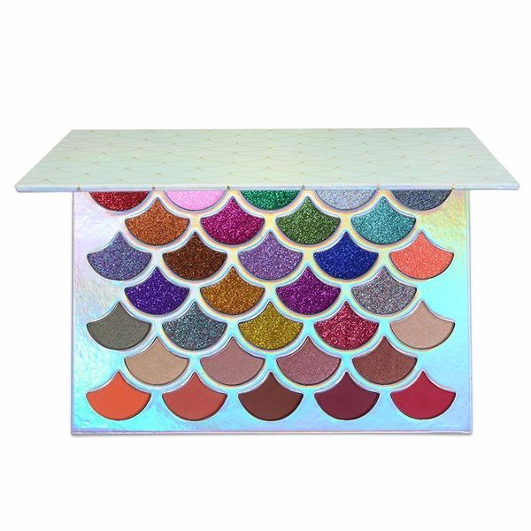 32-color mermaid scale eyeshadow palette pearlescent matte glitter palette1 
32-color mermaid scale eyeshadow palette pearlescent matte glitter palette1