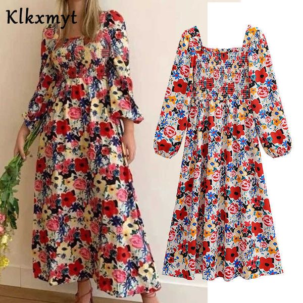 klkxmyt za dress women chic fashion print square collar maxi elastic bust vintage long sleeve female es vestidos 210527, Black;gray
klkxmyt za dress women chic fashion print square collar maxi elastic bust vintage long sleeve female es vestidos 210527, Black;gray