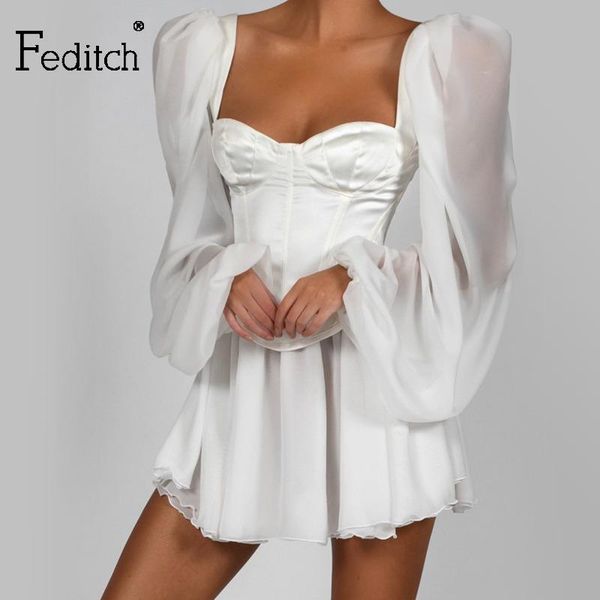 casual dresses feditch 2021 women's elegant white satin dress long lantern sleeves a-line mini slim chiffon women vestidos, Black;gray
casual dresses feditch 2021 women's elegant white satin dress long lantern sleeves a-line mini slim chiffon women vestidos, Black;gray