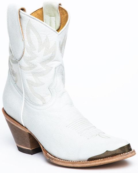 boots women's wheels white western booties - pointed toe, Black