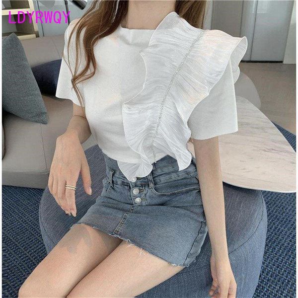 women's blouses & shirts ldyrwqy 2021 summer ruffled net red chiffon shirt design sense slim regular ruffles beach style, White
women's blouses & shirts ldyrwqy 2021 summer ruffled net red chiffon shirt design sense slim regular ruffles beach style, White