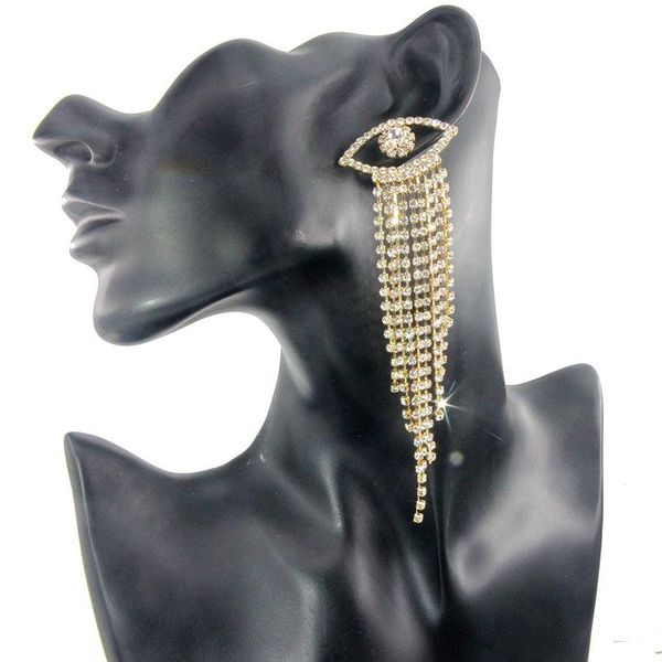 fashion luxury charm eye dangle earrings tassel rhinestone gold silver jewelry for women wedding & chandelier
fashion luxury charm eye dangle earrings tassel rhinestone gold silver jewelry for women wedding & chandelier