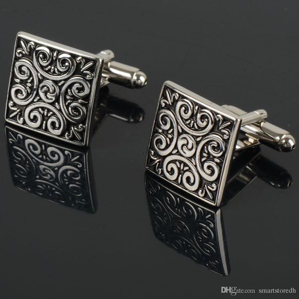 stainless silver mens shirt pattern cuff links e00049 onet