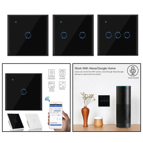 smart home control wifi touch switch remote 1/2/3/4 gang 2 way ac 100v/220v wireless wall light
smart home control wifi touch switch remote 1/2/3/4 gang 2 way ac 100v/220v wireless wall light